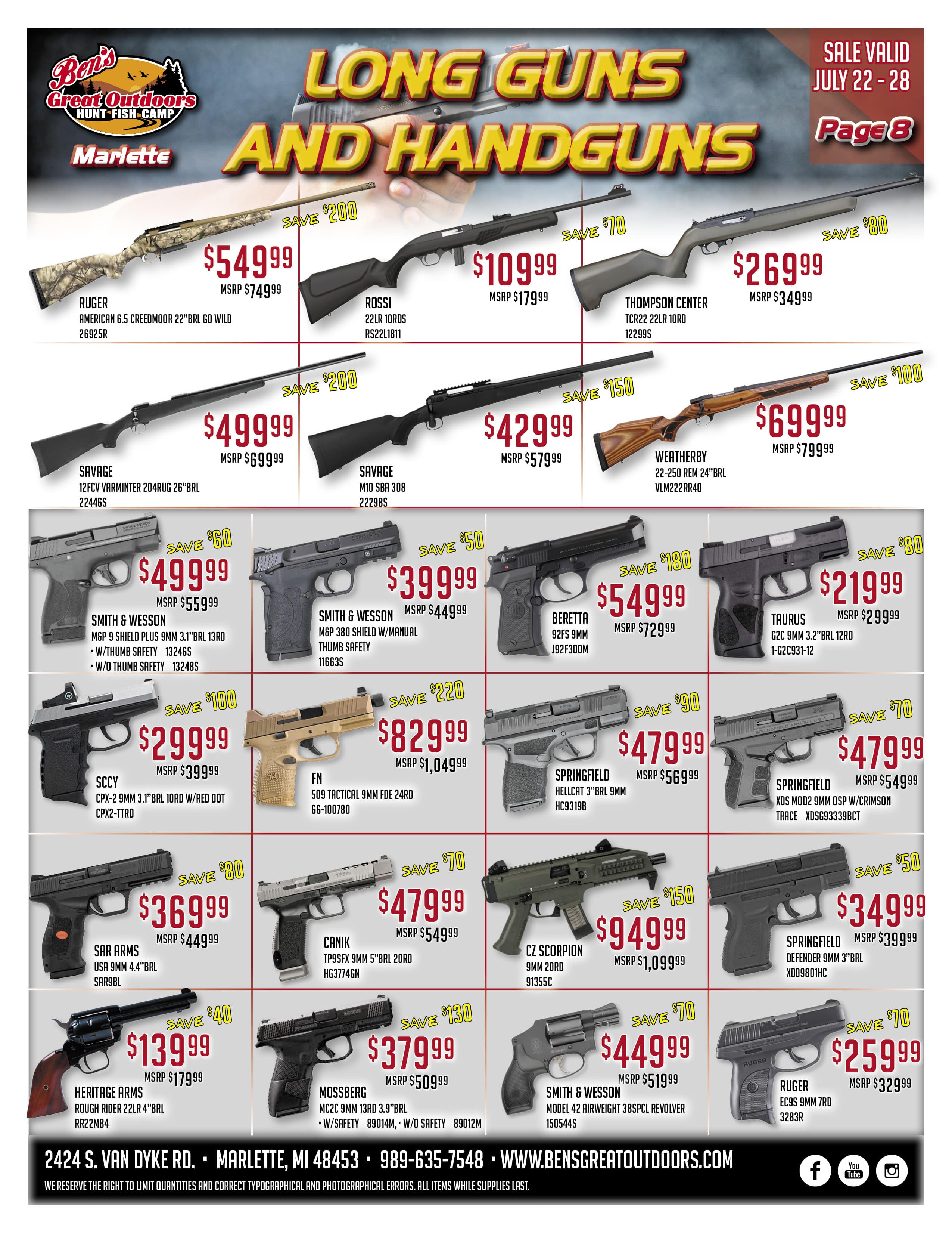 Weekly Ad Ben's Great Outdoors